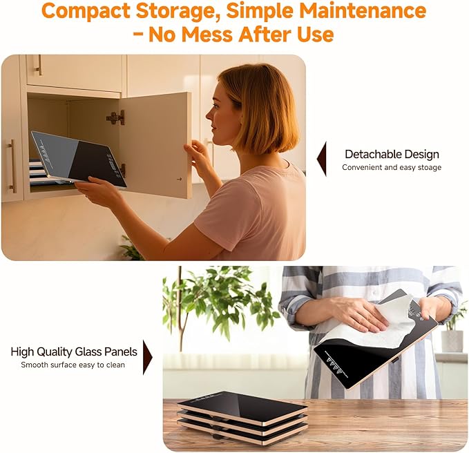 The Caterr™ Electric Warming Plates - 4-in-1 Modular Set