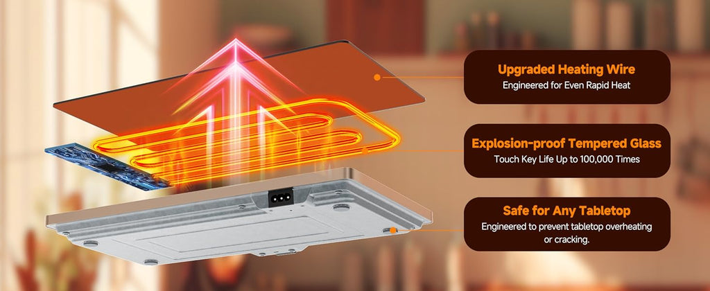 The Caterr™ Electric Warming Plates - 4-in-1 Modular Set